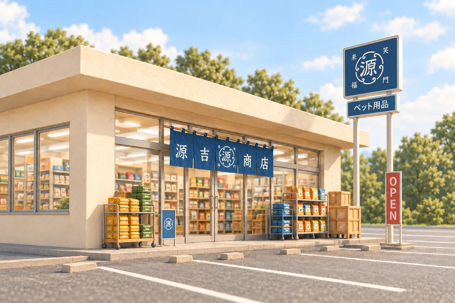 源吉商店の店舗外観を表現したクレイ画像